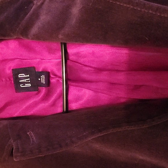 GAP Women's Purple Velvet Jacket - Picture 2 of 6